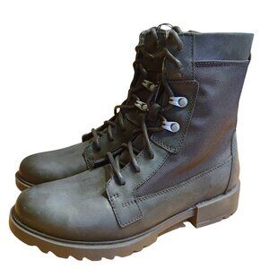 Sorel Emelie II Lace Up / Side Zip WP Women's Waterproof Boots Size 7.5 Black